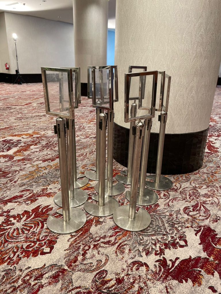 sewa tiang sign in/out