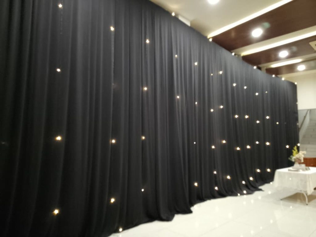 sewa black curtain starlight bekasi